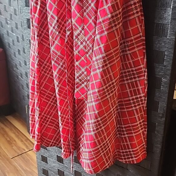 Heart Of Haute Red Plaid Cotton Dress Size S - Picture 5 of 6